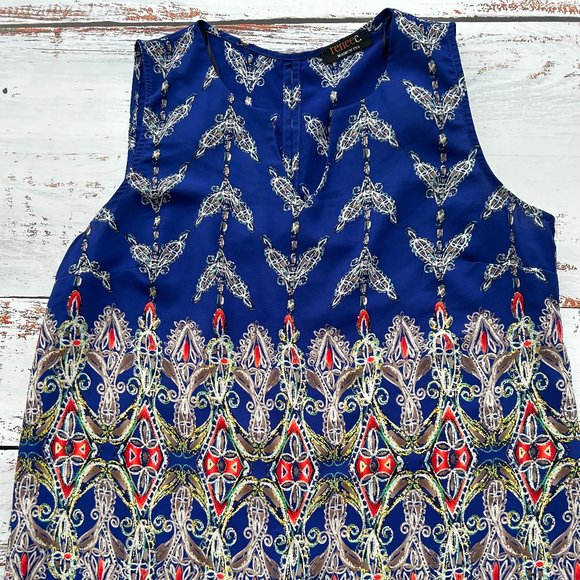 Renne C. Jory Split Neck Top - Picture 1 of 2